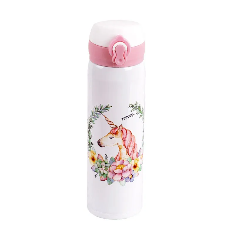 Cute Cartoon Unicorn Vacuum Thermos Stainless Steel Thermocup Travel Thermal Bottle Coffee Cup Insulated Water Bottles10