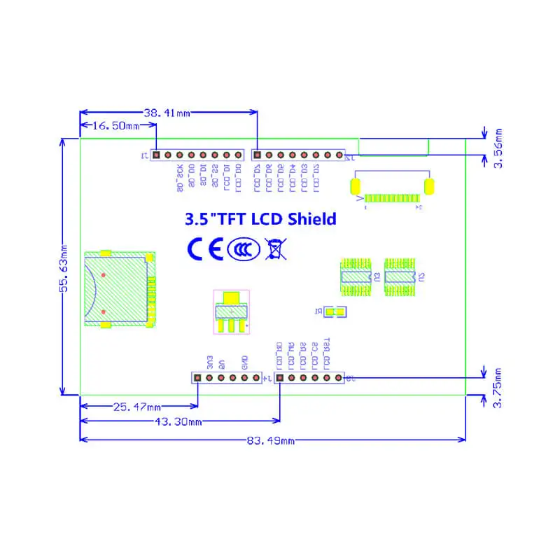 Elecrow 3,5 дюйма TFT Цвет Экран DIY Kit ultra HD 320X480 Поддержка для Arduino UNO Mega2560 STM32 микроконтроллеров