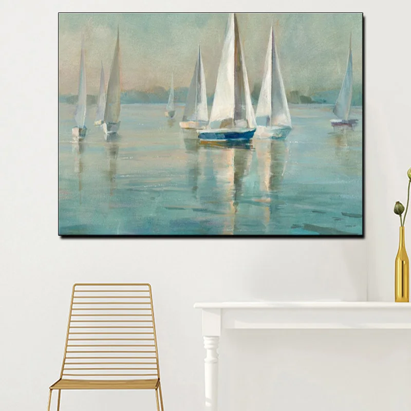 Drop-shipping Modern Wall Art Canvas Seascape Poster Nordic Wall Picture for Living Room Boat Sea Canvas Painting Unframed Drop-shipping Modern Wall Art Canvas Seascape Poster Nordic Wall Picture for Living Room Boat Sea Canvas Painting Unframed