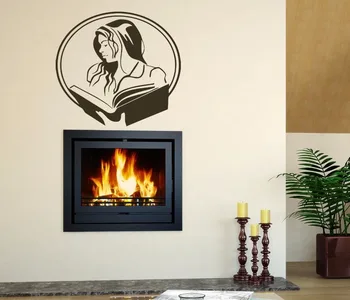 

Beautiful woman smart girl book Kids Room Stylish Wall Art Sticker Decal