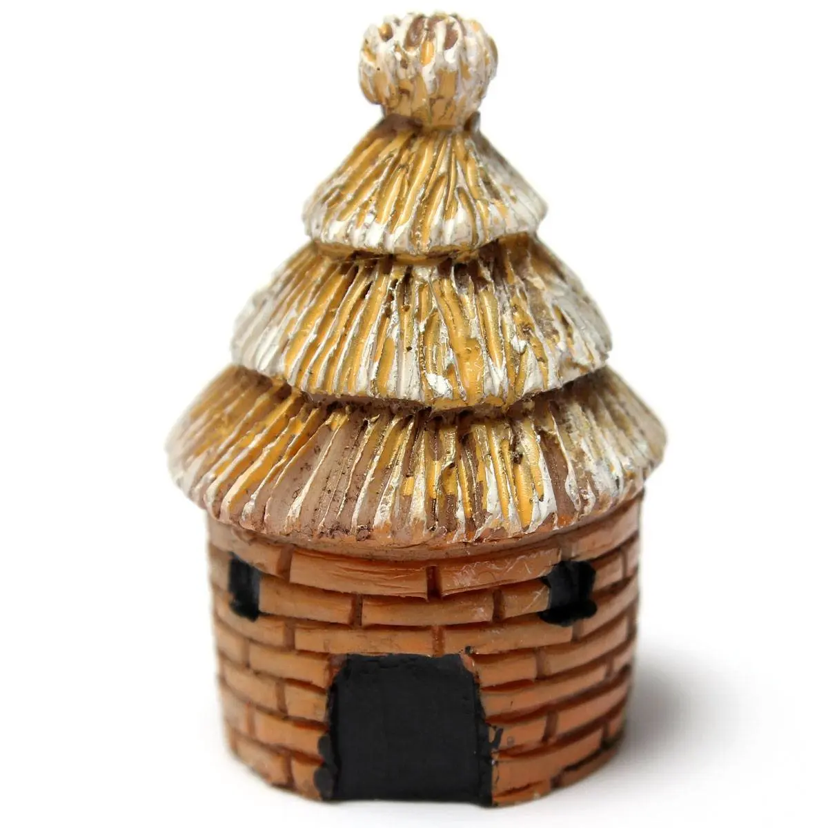 Thatched House Miniature Garden Craft Landscape Plant Flower Pot Bonsai