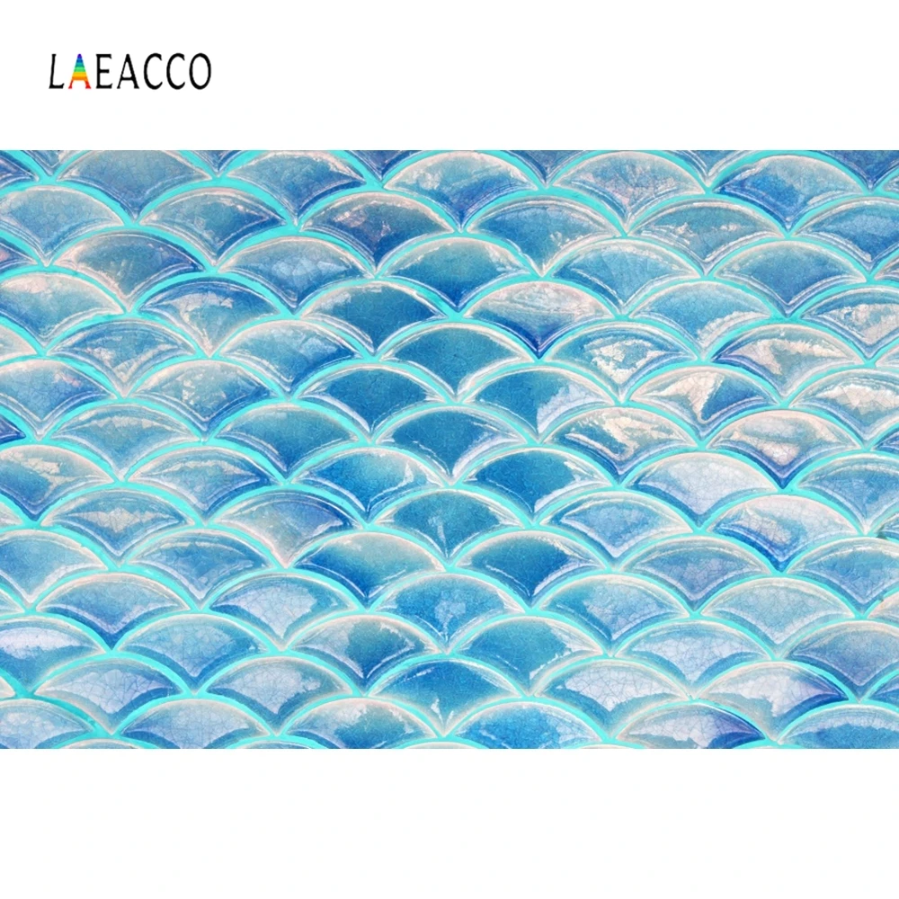 Laeacco Русалка фон день рождения фоны рыбья чешуя вечерние для фотографии