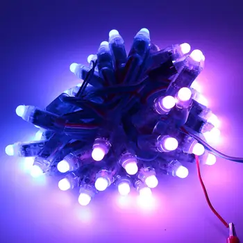 

5V 12mm rgb led module lpd6803 addressable led pixel module light 50pixels/string Round Shape Waterproof IP68 lightbox backlight