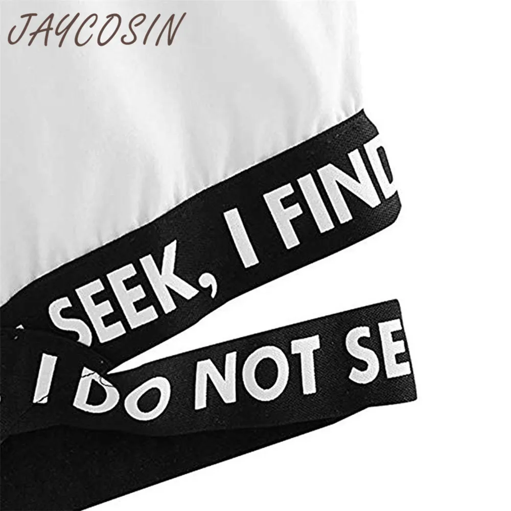 Одежда JAYCOSIN сексуальные женские топы футболка из полиэстера на бретельках