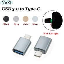 YuXi USB 3,0 OTG на usb type c otg переходник, конвертер для samsung для huawei для Android Phone tablet PC type-c type c