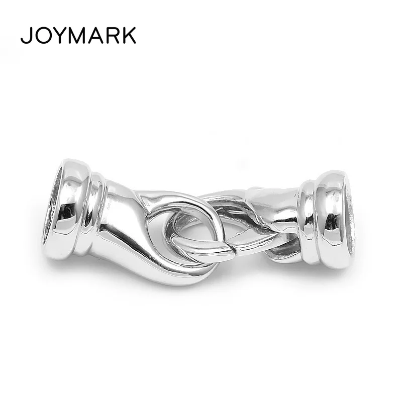 

Trendy Jewelry Findings 925 Sterling Silver Double Lobster End Cap Clasps Connector For Pearl Necklace And Bracelet SC-CZ055