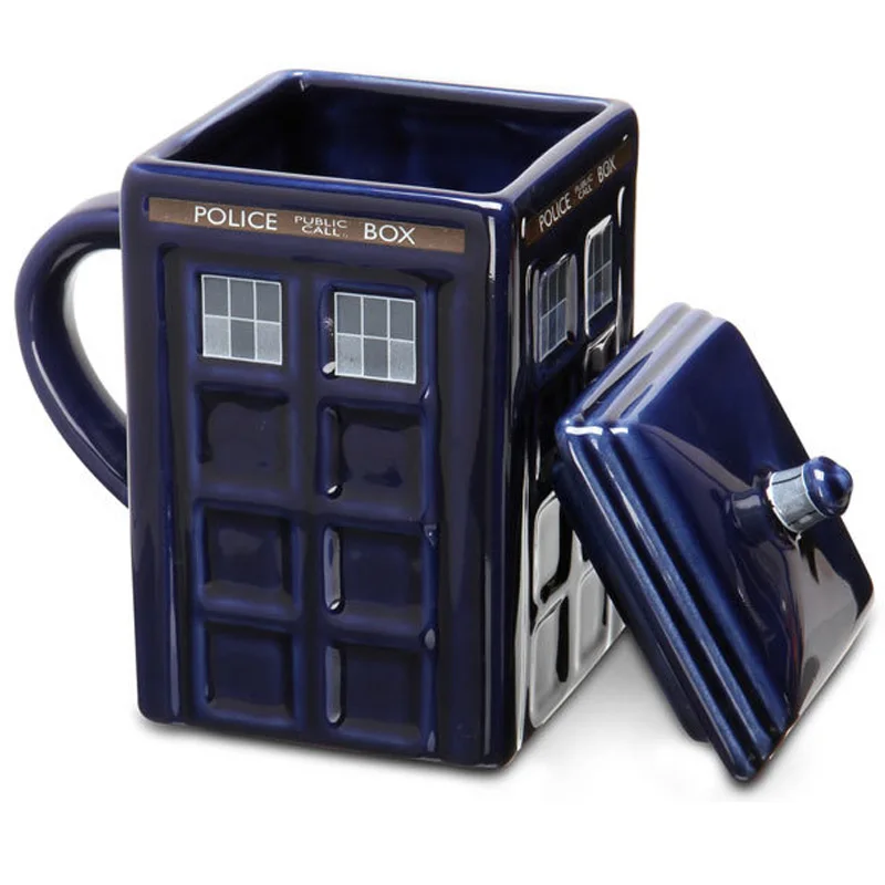 Creative Mug Best Gift Novelty 1Pcs Doctor Who Figural Tardis Porcelain Mug Coffee Cup Police Box