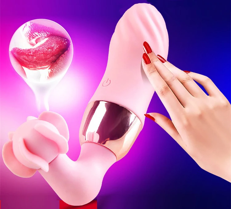 Вращающийся оральный секс язык Вибратор G Spot клитора вибрирующие эротические
