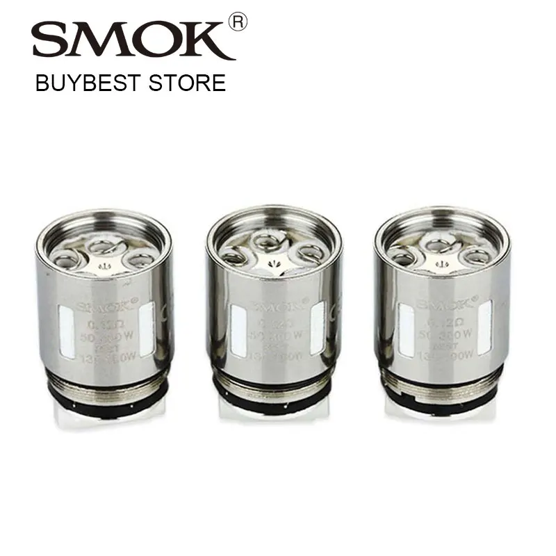 

Original 3pcs SMOK TFV8 V8-T10 Coil 0.12ohm Decuple Core Replacement Coil Head for SMOK TF-V8 Cloud Beast Tank E-Cigarette Vape