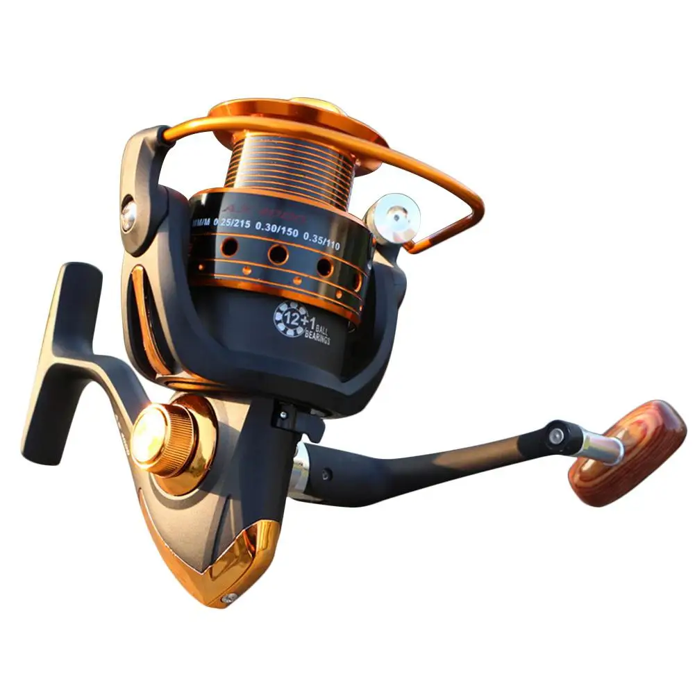 Yumoshi Fly spinning Рыболовные катушки металла джиг спиннинг ef/12 + 1bb/5 2: 1 reelsTools