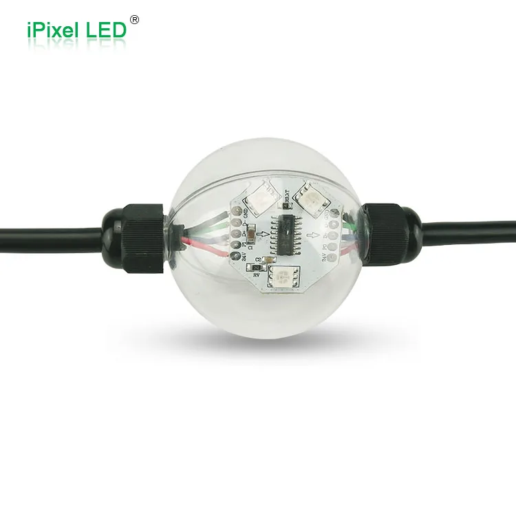 Многоцветный rgb led рождественские огни 360 градусов пиксель шар DMX512& WS2801