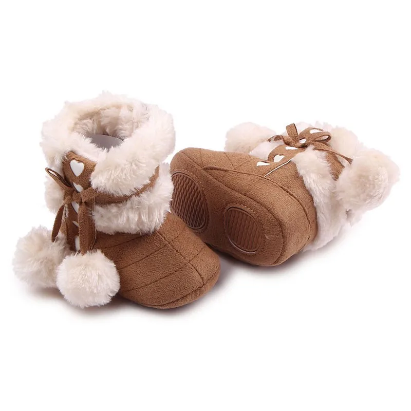 Новое поступление милые теплые противоскользящие зимние детские Сапоги и ботинки для девочек Теплые для маленьких девочек зимние Обувь для прогулок для 0-15 месяцев
