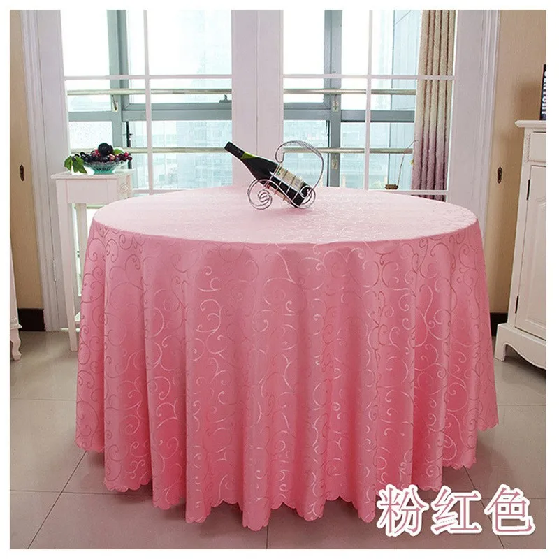 Высокое качество полиэстер однотонный полосатый круглый стол крышка обеденный стол скатерть Конференция крюк цветок отель офис свадьба