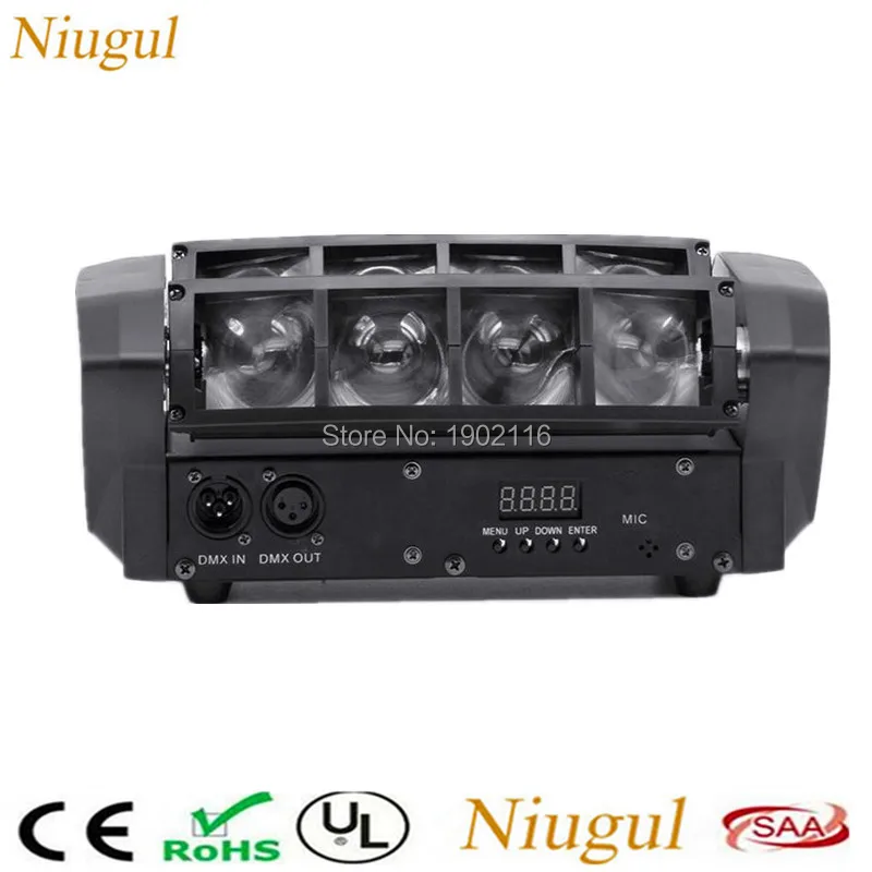 

Niugul 8x10W LED Spider Light/DMX512 Stage Effect Lighting/RGBW LED Beam Scanner Lights Sound Control LED Disco Home Party Lamps