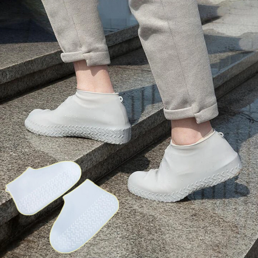 

1 Pair Reusable Shoes Cover Waterproof Silicone Shoes Protectors Indoor Outdoor Clear Non-slip Shoes Cover Shoe Accessories