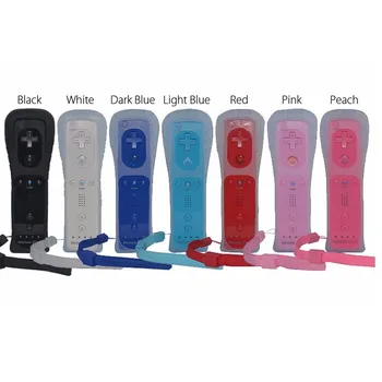 

20pcs DHL Built-in Motion Plus Remote Controller for Wii Gamepad With Silicone Case and Hand Strap for wii command