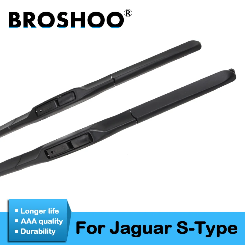 

BROSHOO Car Natural Rubber Wipers Blade For Jaguar S-Type 24"&18",2002 2003 2004 2005 2006 2007 2008 Fit Standard Hook Arm