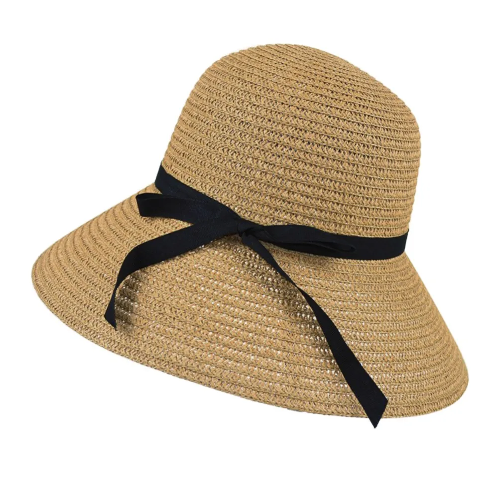 Летняя Солнцезащитная повседневная женская пляжная шляпа с широкими полями