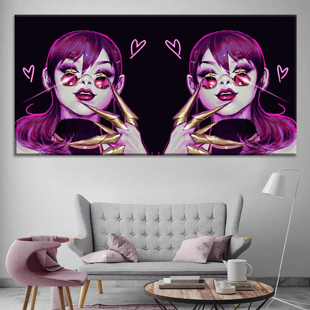 Kda Evelynn League of Legends живопись на холсте тип печати стене декоративное искусство 1