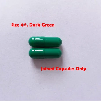 

(10,000pcs/pack) 4# dark Green Color Gelatin Capsule Shells, Empty Capsule--Tops and Body Joined