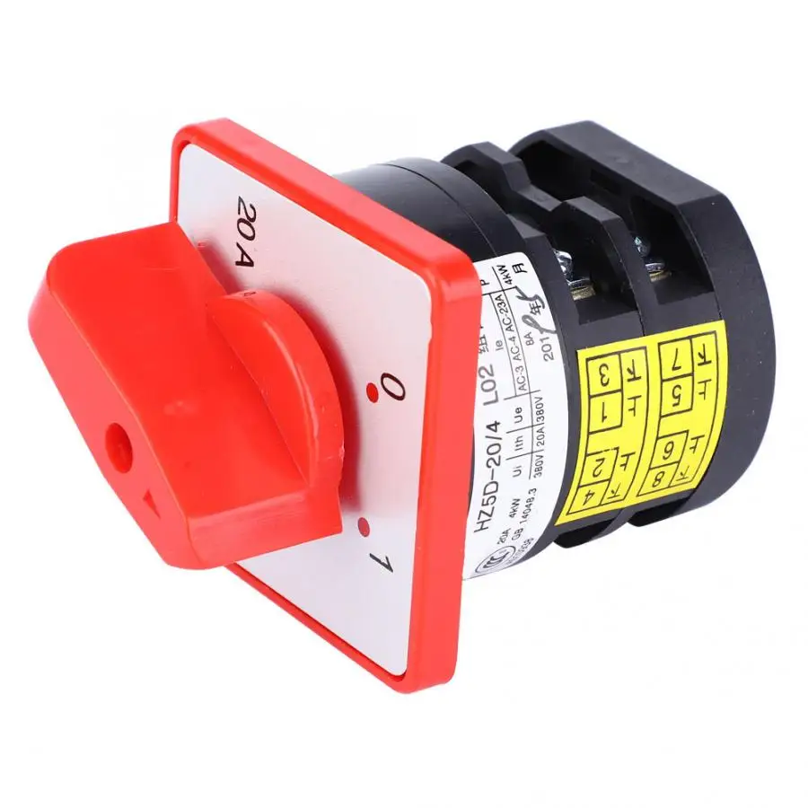 

380V 20A 4KW 3-Position 6 Terminals Changeover Selector Control Switch Cam Generator new