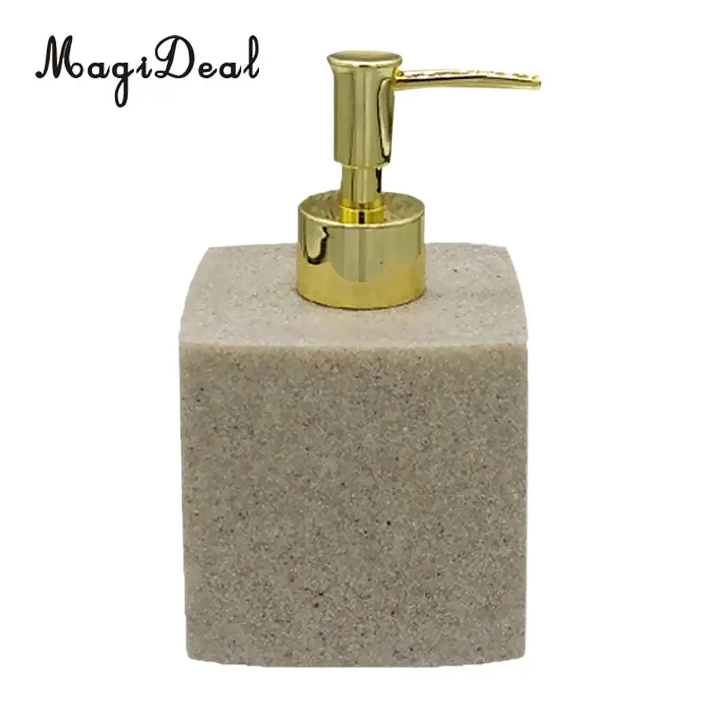 Fashion Resin Soap Dispenser Bathroom Pump Storage Bottle  Black