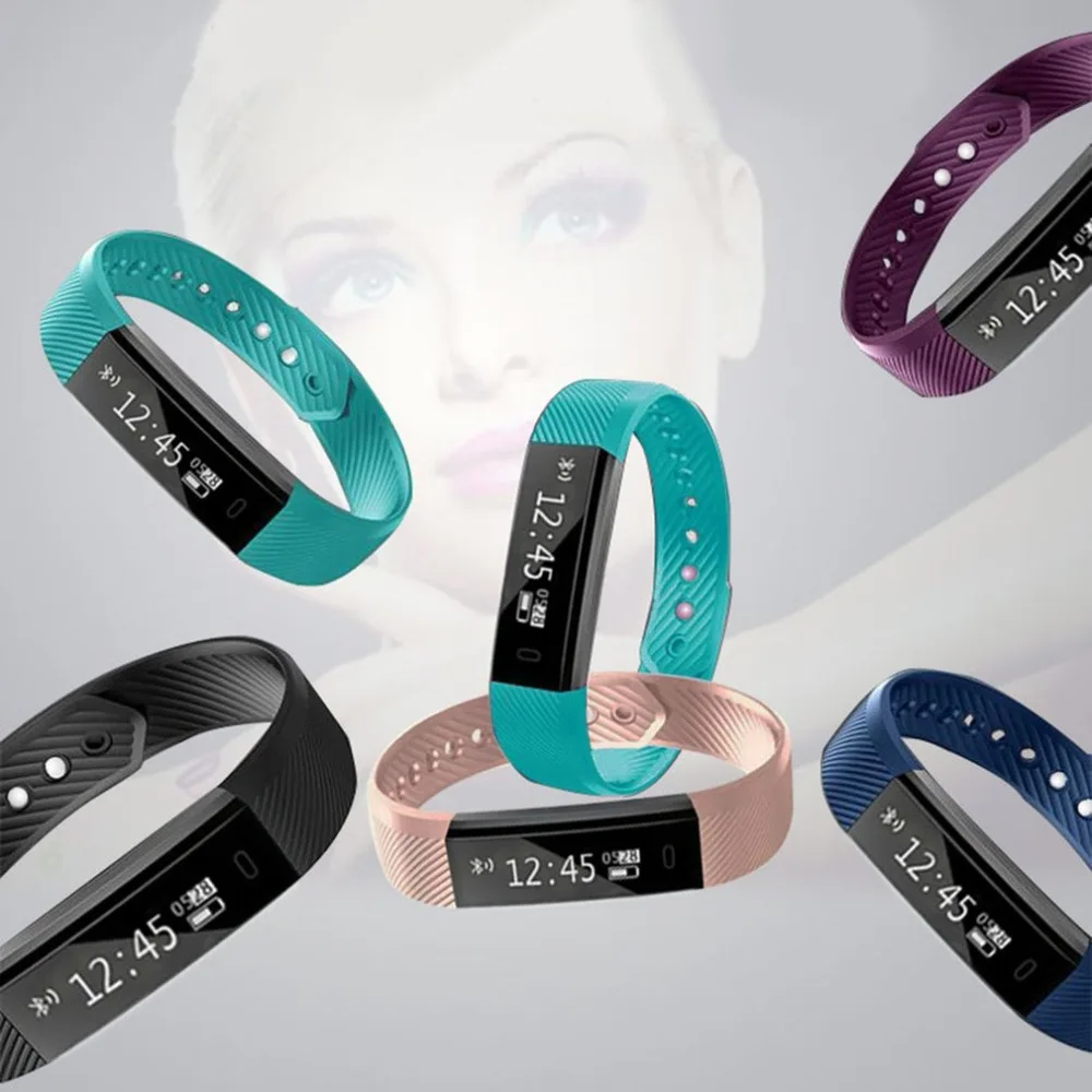 

Sports Smart Wristband Pedometer Sleep Tracker Monitor Remote Camera Alarm Clock Bracelet USB Charger Smartband for iOS Andriod