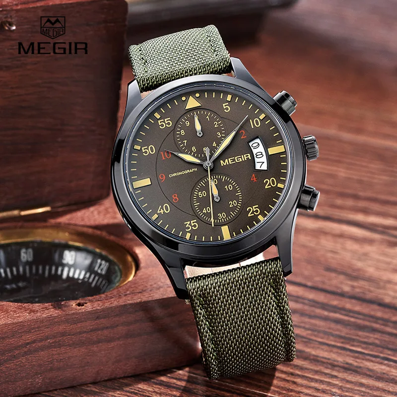 Megir Clock Male Watch Men Watches Luxury Famous Style Quartz Watch Wrist for Men Quartz watch