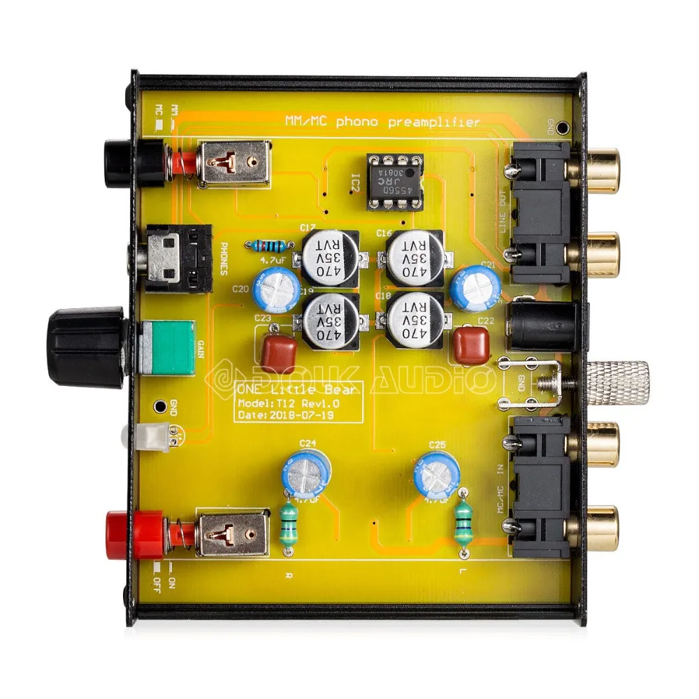 Nobsound Mini MM/MC RIAA проигрыватель Phono Preamp усилитель для наушников Hi Fi проигрывателя