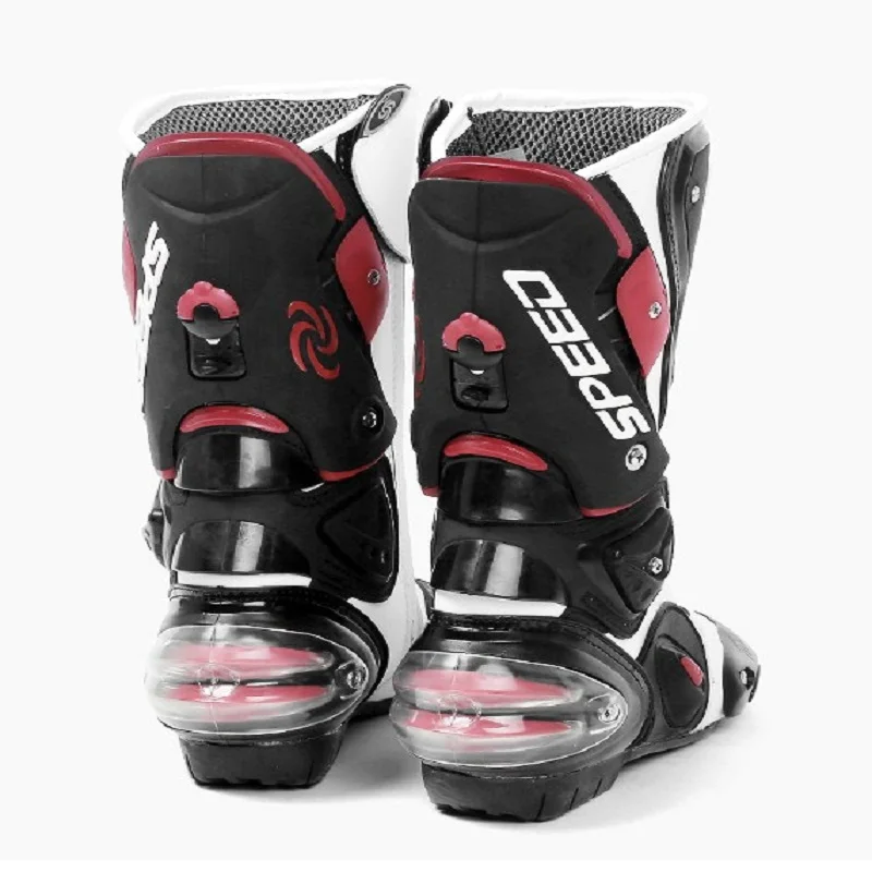Moto rcycle botas pies protección alta velocidad Pro-Biker velocidad botas de carreras microfibra hombres botas moto rbike carrera botas