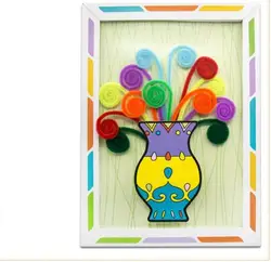 Дети Diy Ручное Создание цветов материалы игрушка детский сад ручной работы пуговичный букет кнопка цветок учитель фестиваль подарки