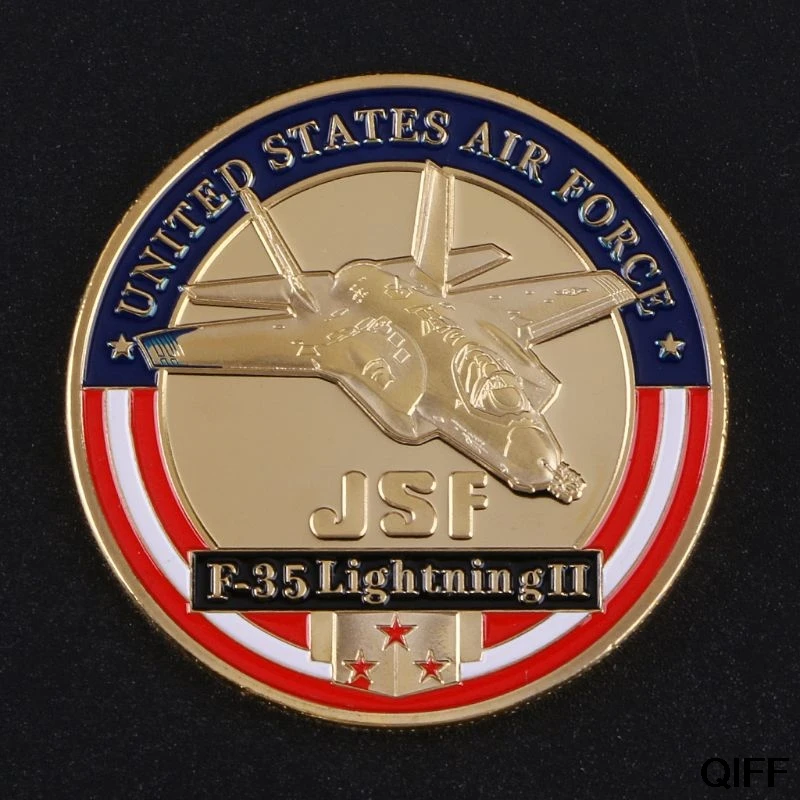 ВВС США F-35 истребитель памятные монеты для военных Funs May06