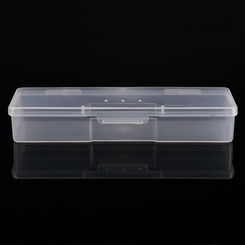 Monja прямоугольный, для нейл-арта ящик для хранения инструментов Пластиковый пустой Пинцет кусачки ручки для ногтей кутикулы толкатель полировка ленточный контейнер