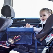 Детский автомобиль столик для сиденья и дорожный лоток для еды и игр детский дорожный Органайзер лоток с водостойкой нейлоновой поверхностью на заднем сиденье организация