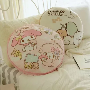 

Candice guo! Q plush toy cartoon lovely Sumikko Gurashi melody printing cushion round sofa pillow birthday Christmas gift 1pc