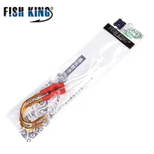 Рыболовные крючки с кольцом из высокоуглеродистой стали, золотые, двойные, рыболовные, 120LBS, рыболовные снасти