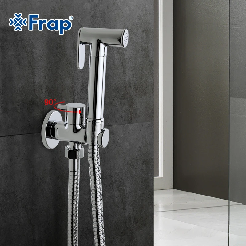Baratos Frap1 sólido latón individual agua fría esquina bidé válvula función cilíndrica ducha de mano grifo 90 interruptor grado F7501