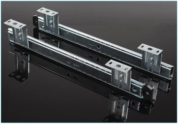 

27MM muted slide furniture hardware drawer rail computer desk slide Keyboard drawer track ball lifting bottom bracket