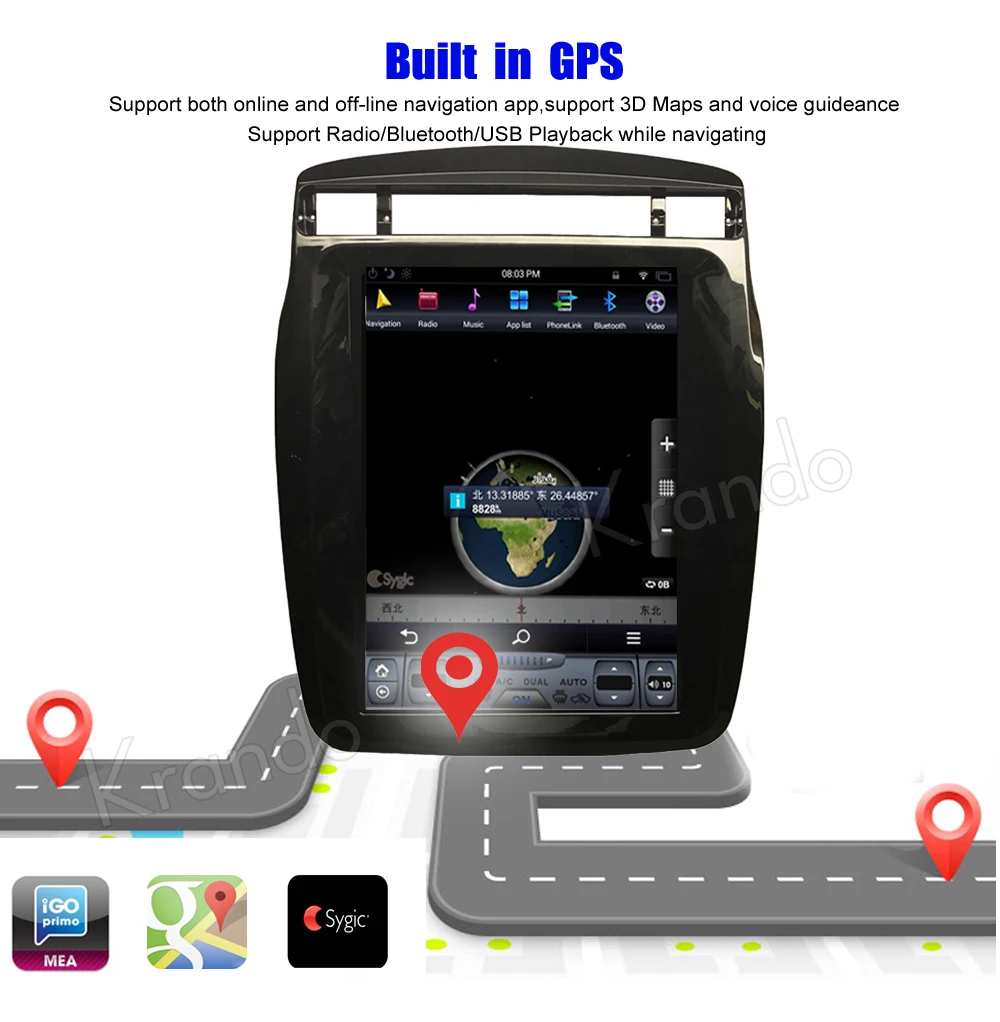 Best Krando Android 8.1 10.4" Vertical screen car audio radio player for VW Volkswagen touareg 2010-2017 navigation multimedia system 2 Best Krando Android 8.1 10.4" Vertical screen car audio radio player for VW Volkswagen touareg 2010-2017 navigation multimedia system 2