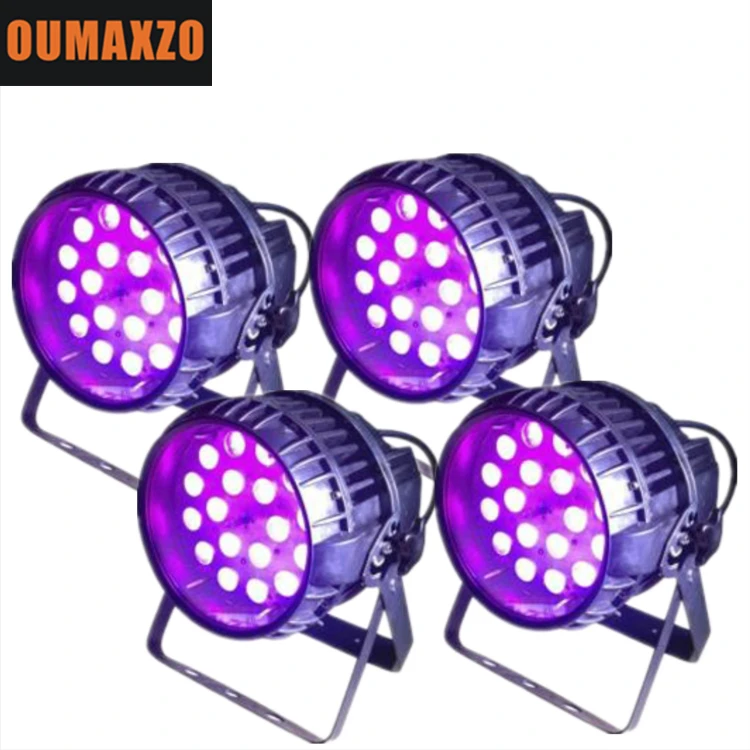 4pcs/lot 18x12w 4in1 led par light rgbwa uv led par can stage light