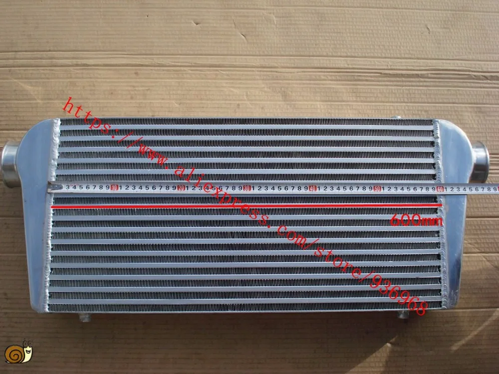 Intercooler core size 600mmx300mmx100mm In/Outlet 3inch, Universal Type