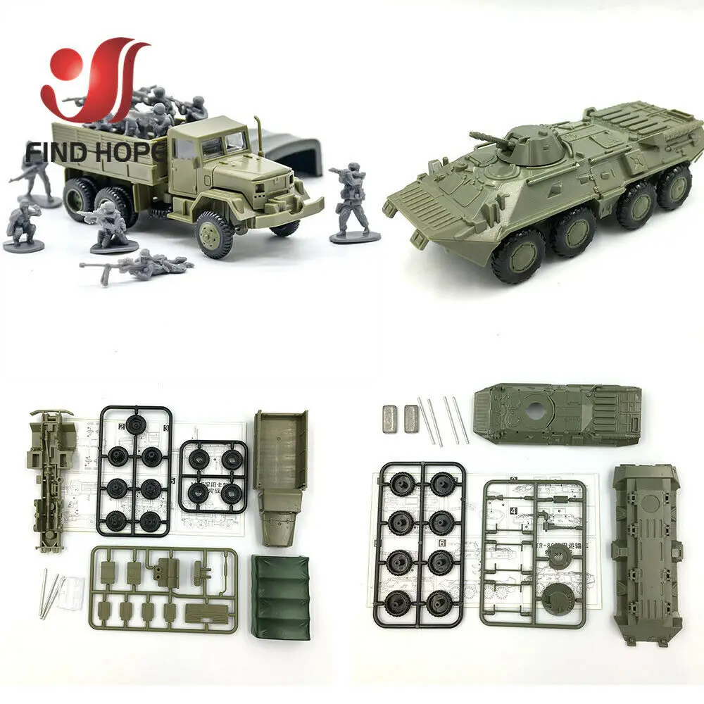 1:72 BTR-80 Armored Carrier M35 Cargo Truck M1046 KFZ.305 BLITZ