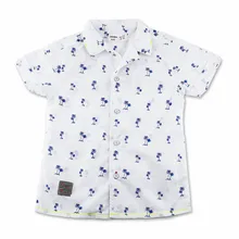 IMMDOS Summer Baby Boys Blouses Kids Short Sleeve Cotton Cute Shirt Boy Clothing Fashion Blusas Summer Children Beach Clothes