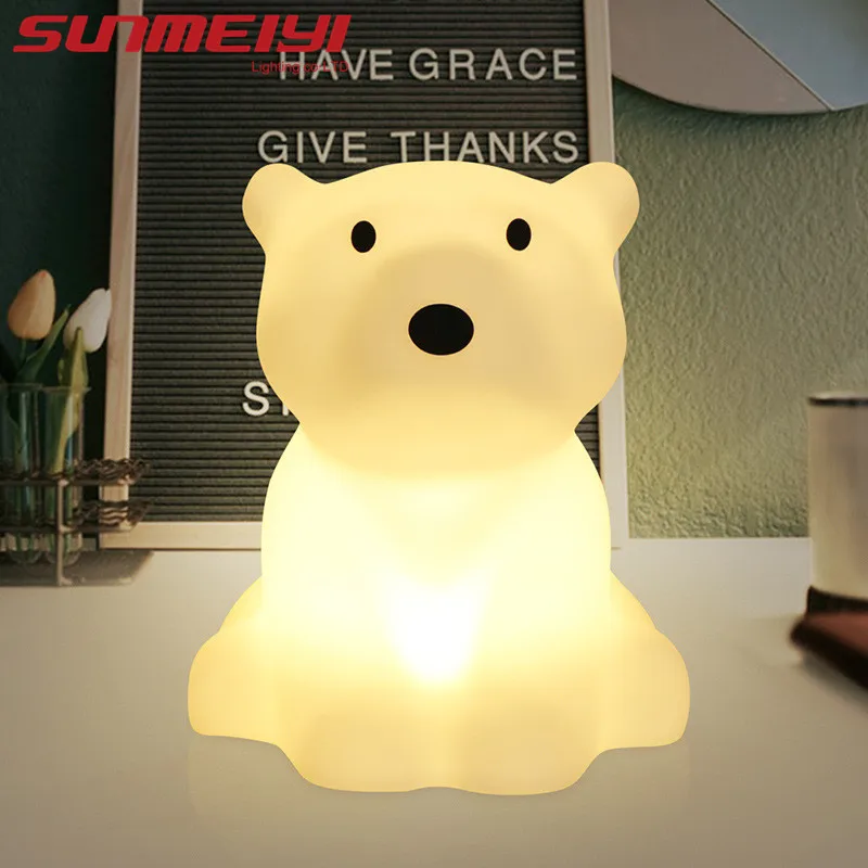 

Ins Hot Creative Line Friend Brown Bear Cony Rabbit Night Light Silicone Bedside Lamp Bedroom Lamp Desk Lamp
