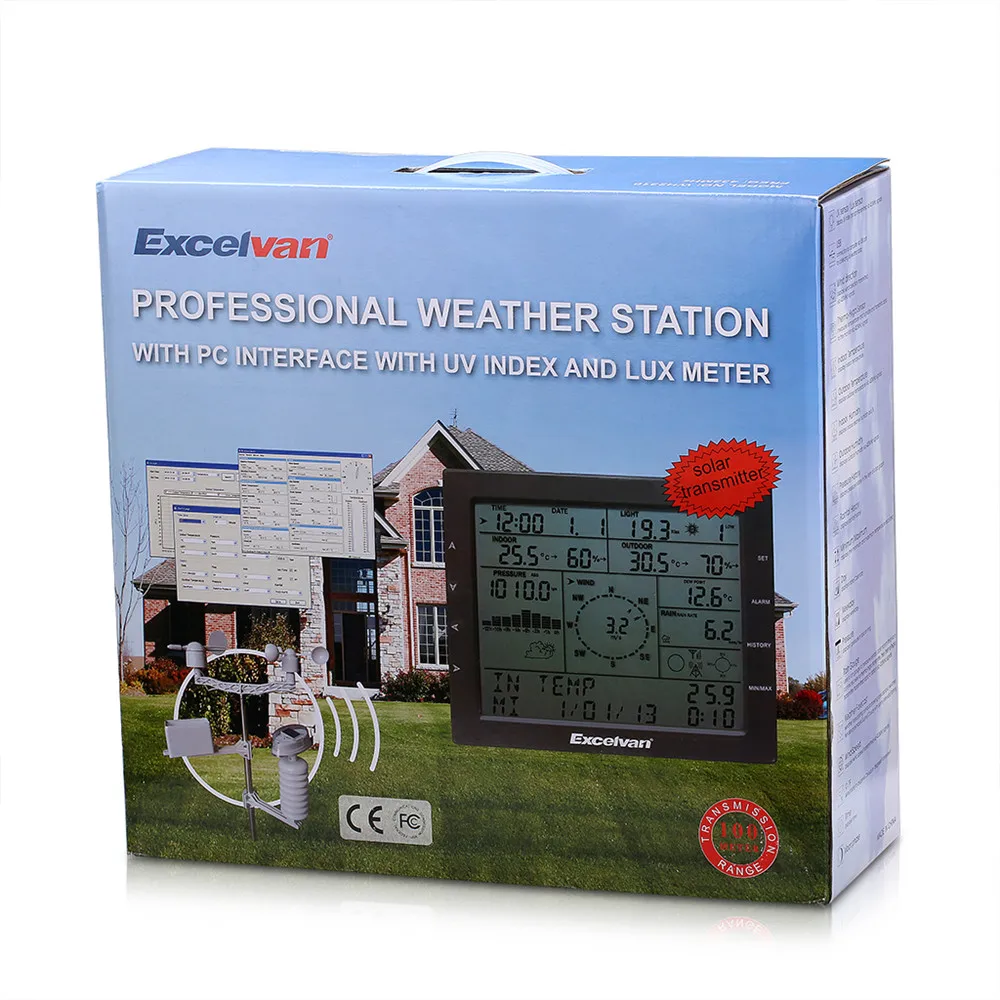 Excelvan Professional Wireless Weather Station with Internet upload plus UV and Light Index03