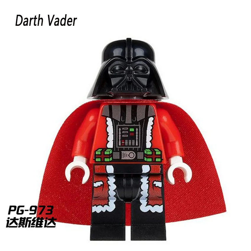 PG973 Darth Vader Christmas Advent Calendar Single Sale Starwars C 3PO Mini Dolls Building Block Children