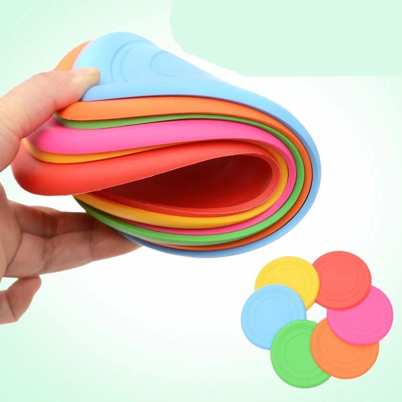 

2019 New Silicone Pet Dog Toy Outdoor Training Puppy Flying Discs Dog Fetch Toy Sporting Tooth Resistant Training Pet Supplies