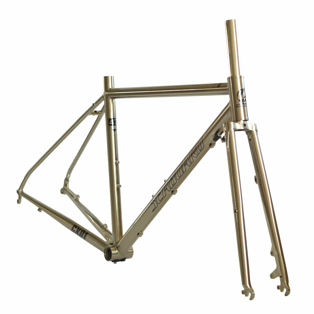 Excellent SEABORAD Chrome CX Road bike Frame Fork 700C Classic Cyclocross Cr-mo Frameset Disc Brake 4130 Heat Treat Steel Frame Forks 0 Excellent SEABORAD Chrome CX Road bike Frame Fork 700C Classic Cyclocross Cr-mo Frameset Disc Brake 4130 Heat Treat Steel Frame Forks 0