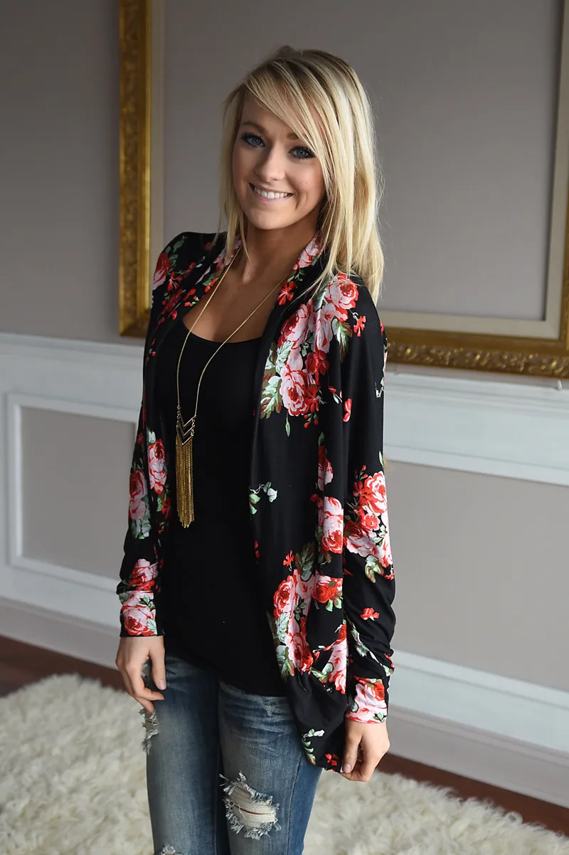 black flower cardigan