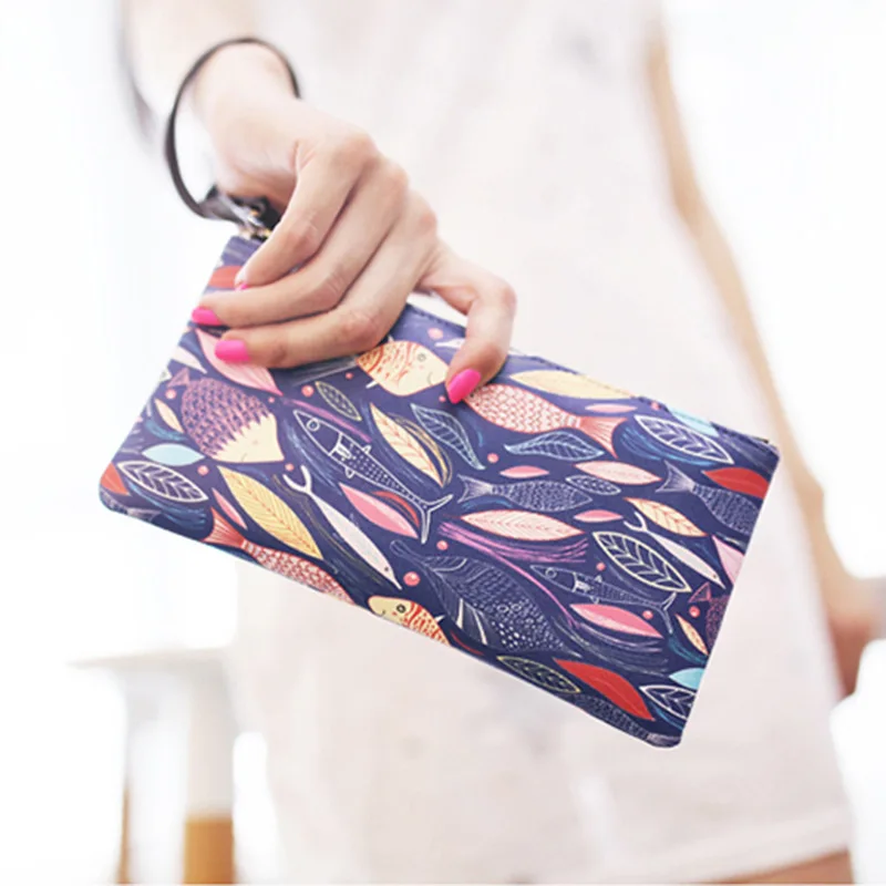 Ougold female purse women 2016 New brand fashion wallet PU leather thin Long 16 style Organizer wallets